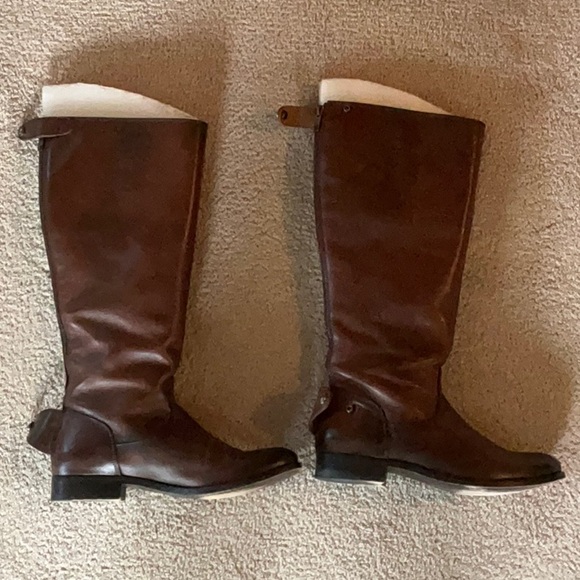 ❤️ Frye Melissa back zip and snap / button boots, Cognac 8.5 Wide Calf.  EUC - Picture 2 of 13